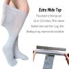 LORVVDE 2 Pairs Walking Boot Socks for Orthopedic Walker Brace, Replacement Sock Liner Knee High Tube Sox Under Air Cam Walkers and Fracture Boots, Air Cast Surgical Leg Cover view 3