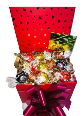 Chocolate gift box hamper sweets candy bouquet flower roses gift him her birthday valentines wedding present milk orange hazlenut white red