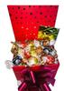 Chocolate gift box hamper sweets candy bouquet flower roses gift him her birthday valentines wedding present milk orange hazlenut white red view 1