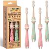 ROARex All-Natural Eco Friendly Kids Toothbrush Made from Plants - Giraffe 4-36m - Baby to Toddler - Mint/Rose - 4pk | 1% for The Planet Product view 1