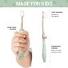 ROARex All-Natural Eco Friendly Kids Toothbrush Made from Plants - Giraffe 4-36m - Baby to Toddler - Mint/Rose - 4pk | 1% for The Planet Product view 3