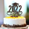 2022 Graduation Cake Toppers Wood For Congrats Graduation Decor Cake Toppers Graduation Hat Grad Gifts For Boy/Girl view 2
