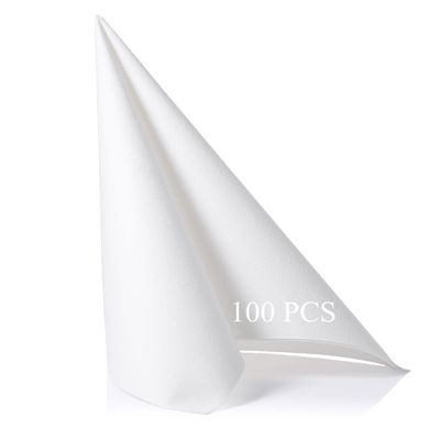 LEKOCH 100 PCS White Luxury Large Disposable Paper Napkins, Linen Feel Wedding Napkins, 40 * 40 Christmas Napkins, White -100 pcs