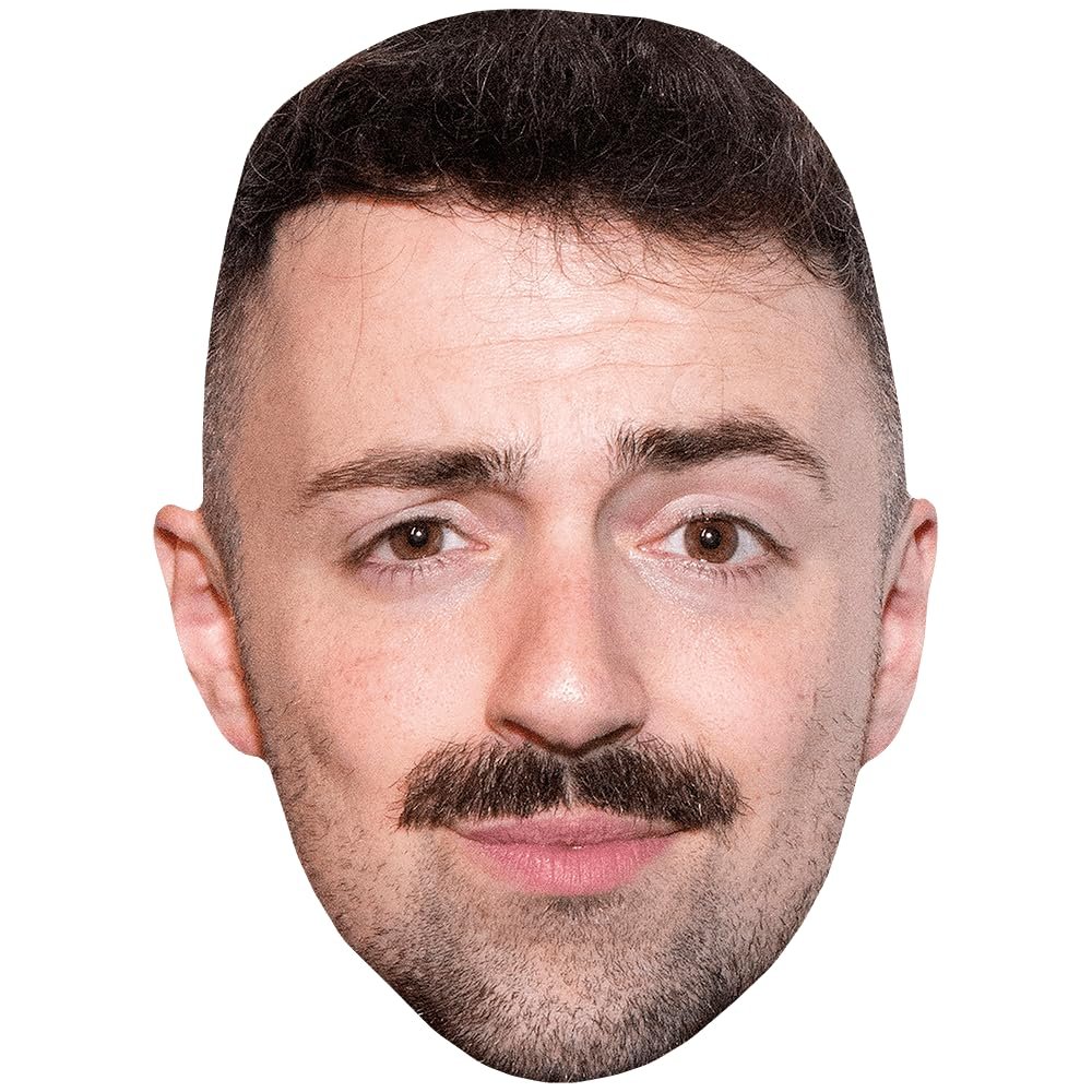 Matteo Lane (Moustache) Big Head. Larger than life mask.
