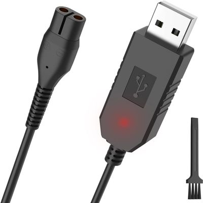 Newding 4.3V A00390 Charger Cable Compatible with Philips One Blade QP2520, QP2620, MG3720, MG3730, MG5730, BT3206, MG3710, MG5720, BT3208 Shaver Charging Cable, 5ft USB Razor Power Cord
