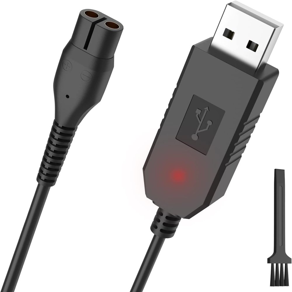 Newding 4.3V A00390 Charger Cable Compatible with Philips One Blade QP2520, QP2620, MG3720, MG3730, MG5730, BT3206, MG3710, MG5720, BT3208 Shaver Charging Cable, 5ft USB Razor Power Cord