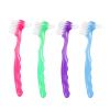4 Pcs Denture Cleaning Brush with Multi-Layered Bristles and Ergonomic Rubber Handle Portable Denture Brush Double Sided Brush for False Teeth Cleaning(4c) view 2