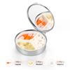 Dynippy Pill Case 3 Detachable Compartment Pill Box with Mirror (2.4x2.4x0.7 inches) Pocket Medicine Case Vitamin Fish Oil Pill Organizer for Pocket Purse and Travel Gifts Silver- Almond Blossom view 4
