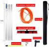 3-12m Water Fed Pole Brush, Window Telescopic Cleaning Brush with Extension Pole, Outdoor Solar Panel Cleaning Brush and Pole Water Fed, Adjustable Brush Head Direction view 2