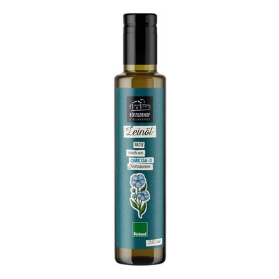 Rsslerhof Linseed Oil from Upper Swabia Bioland, 250 ml (Pack of 4)