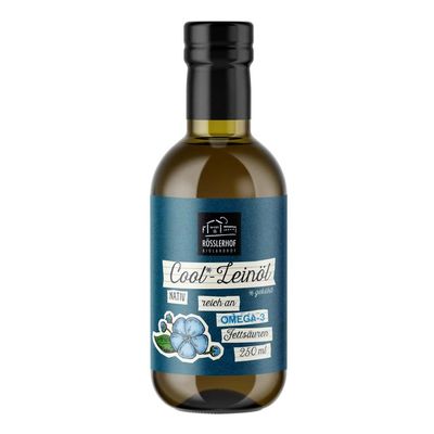 Rsslerhof Linseed Oil from Upper Swabia, Bioland, Cooled, 250 ml (Pack of 2)