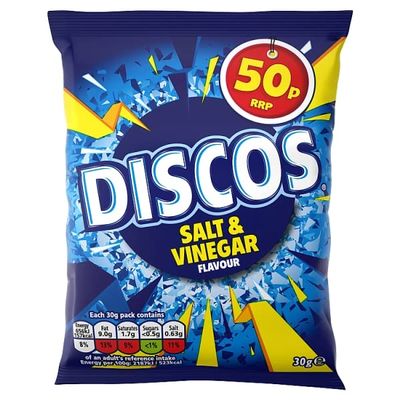 Discos Salt & Vinegar Flavour 30g - Box of 30