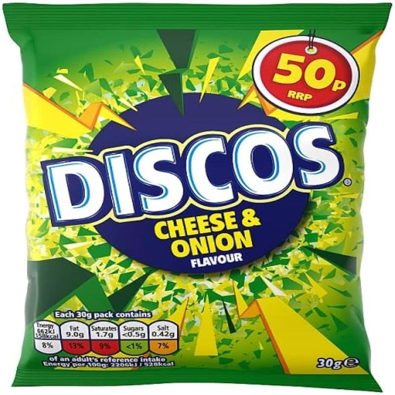 Discos Cheese & Onion Flavour 30g - Box of 30