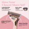 FFS Beauty Rose Shaving Set for Women 3-6 Month's Supply  Premium Rose Razor Handle, 12 SmoothGlide 6-Blade Cartridges, Shower Holder, Travel Pouch, Clamshell Protector view 2
