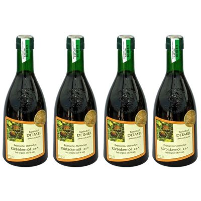 Krbishof DEIMEL Steiermark/Austria - Value Pack 4 x 500ml - Original Styrian pumpkin seed oil from Austria - Directly from the producer