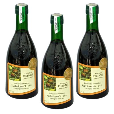 Krbishof DEIMEL Steiermark/Austria - Value Pack 3 x 500ml - Original Styrian pumpkin seed oil from Austria - Directly from the producer