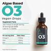 SafeFine Omega 3 Liquid Vegan Drops - DHA from Algae Oil - 60 ml Dropper Bottle - 2000 mg per Serving Plant Based Algae Source Supports Heart Brain & Eyes view 4