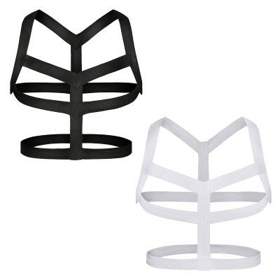YUFEIDA Men's Body Chest Harness Belt Elastic Halter Nylon Stretchy Shoulder Strap Clubwear Costumes Belts