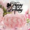 Happy Birthday Happy Birthday Cake Topper Acrylic Black Cake Toppers Personalised Birthday Party Supplies Anniversary Birthday Keepsake Gifts For Boy Girl