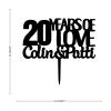20 Years Loved Cake Topper 20 Years Anniversrary Cake Topper Funny 20th Anniversary Wedding Personalised Decorations Wedding Gifts For Husband/Wife Personalized Names Acrylic Black view 4