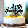 20th Anniversrary Cake Toppers Acrylic Black Retro 20 Years Anniversary Wedding Personalised Decorations Anniversary Wedding Gifts For Boyfriend/Girlfriend view 2