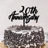 20th Anniversrary Cake Toppers Acrylic Black Retro 20 Years Anniversary Wedding Personalised Decorations Anniversary Wedding Gifts For Boyfriend/Girlfriend view 3