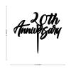 20th Anniversrary Cake Toppers Acrylic Black Retro 20 Years Anniversary Wedding Personalised Decorations Anniversary Wedding Gifts For Boyfriend/Girlfriend view 4