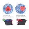 4 Pack Spin Mop Replacement Heads Microfiber Mop Refills Compatible with 2 Tank System Replace Head Safe for Cleaning All Hard-surfaced Floors Includes 1 Extra Mop Replacement Base view 2