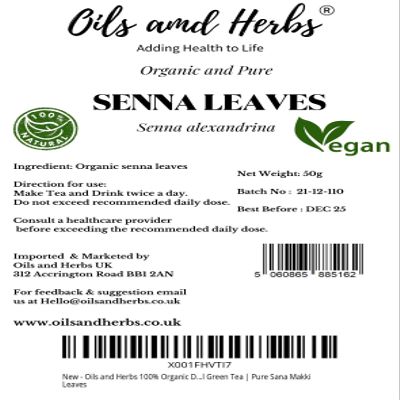 Organic Senna Leaves Powder | 100% Natural, Clean & Pure | Good for Bowel Moment (100g)