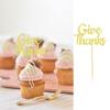 24 Pcs Golden Give Thanks Cupcake Toppers Thanksgiving Themed Cake Insert MGPFERD view 2