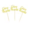 24 Pcs Golden Give Thanks Cupcake Toppers Thanksgiving Themed Cake Insert MGPFERD view 3