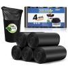 Inwaysin 200 Pieces Small Bathroom Trash Bags 10-15 Liter, Heavy Duty Biodegradable, Unscented, Extended Size for Kitchen view 1