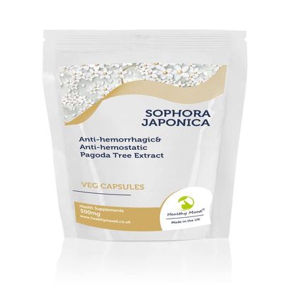 Sophora Japonica 500mg x60 Veg Capsules Anti-hemorrhagic and Anti-Hemostatic substances Pagoda Tree Huai Hua mi Health Supplements
