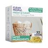Clean People Laundry Washing Capsules - Recyclable Packaging, Hypoallergenic, Stain Fighting - Ultra Concentrated, Laundry Soap - Fresh Scent, 32 Pack