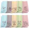 20 Pcs Microfiber Cleaning Cloth Cute Dog Design Microfiber Cloth Soft Multicolor Glasses Cleaner Cloth for Eyeglasses Camera Lens Cell Phone Screens Glasses, 6 x 6 Inches view 1