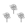 10 Pcs Happy Valentines Day Cake Topper Cupcake Acrylic Decorations Party Supplies For Sweet Valentine's Day Party Wedding Engagement Bridal Shower Birthday Party Decorations (Black) view 2