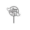 10 Pcs Happy Valentines Day Cake Topper Cupcake Acrylic Decorations Party Supplies For Sweet Valentine's Day Party Wedding Engagement Bridal Shower Birthday Party Decorations (Black) view 3