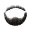 RemeeHi Natural Black Men's Beard Human Hair Lace Handmade Fake Facial Mustache Costume Pretend Beards 3-4# view 2