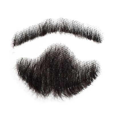 Remeehi Natural Black Men's Beard Human Hair Lace Handmade Fake Facial Mustache Costume Pretend Beards 3-10#