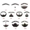 Remeehi Natural Black Men's Beard Human Hair Lace Handmade Fake Facial Mustache Costume Pretend Beards 3-10# view 2