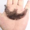Remeehi Natural Black Men's Beard Human Hair Lace Handmade Fake Facial Mustache Costume Pretend Beards 3-20# view 2