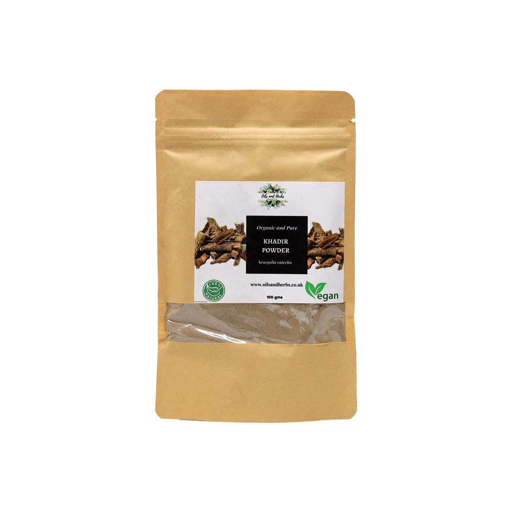 Clean Organic Khadir Powder- Senegalia Catechu- 100% Pure and Natural (100)
