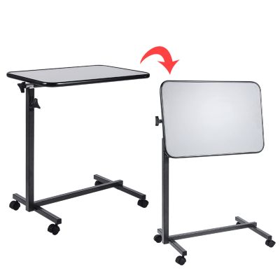 ETELIN Overbed Tables On Wheels, Height Adjustable Sofa Side Table Mobile Laptop Table Side Table For Bed Sofa Lap Table For Hospital Nursing Reading Eating