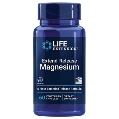 Life Extension, Extend-Release Magnesium, 250mg, 60 Vegan Capsules, Laboratory-Tested, Gluten-Free, Vegetarian, SOYA-Free, Non-GMO