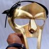 Medieval Gladiator Face Mask Mad Villain Doom MF Face Mask Steel Costume Leather Strips Theater Mask Face Covering Metal Face Mask view 2
