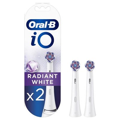 Oral-B iO Radiant Replacement Toothbrush Heads White Pack of 2