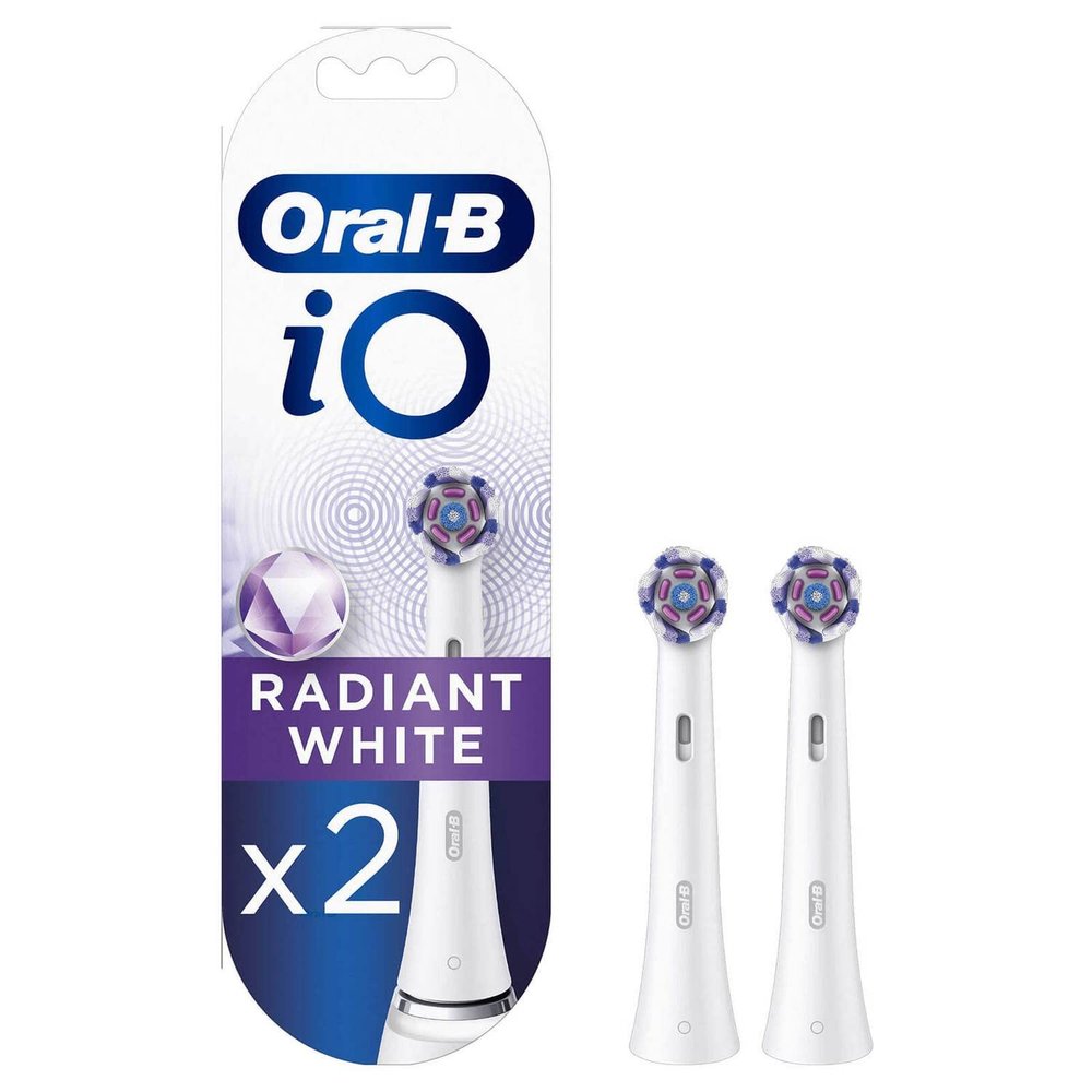 Oral-B iO Radiant Replacement Toothbrush Heads White Pack of 2