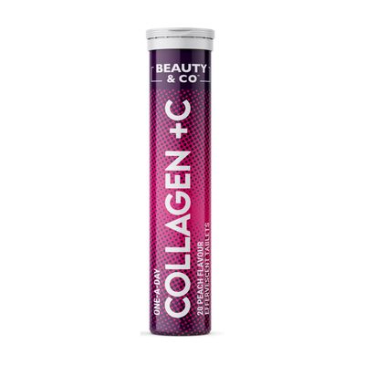 Beauty & Co Collagen Effervescent - Marine Collagen & Vitamin C Supplement - 500mg Per Tablet (1 Tube)