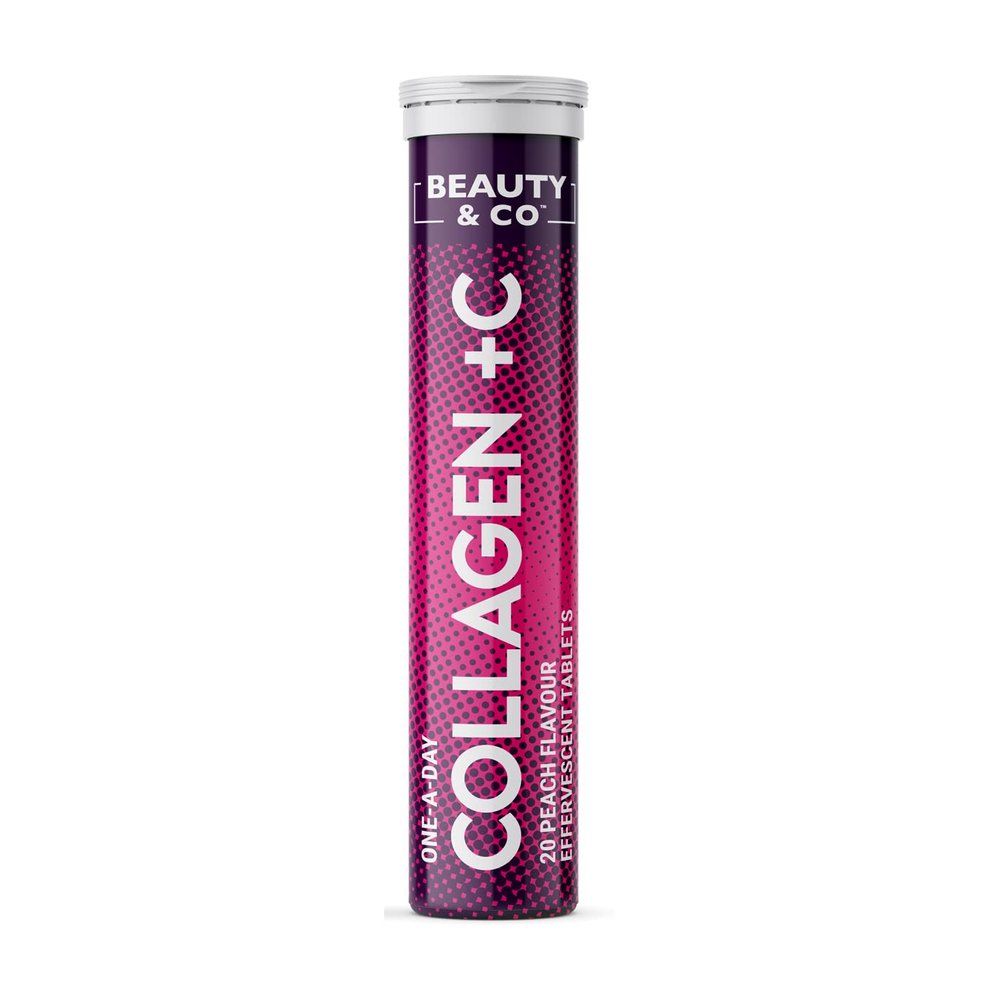 Beauty & Co Collagen Effervescent - Marine Collagen & Vitamin C Supplement - 500mg Per Tablet (1 Tube)