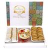 Ghasitaram Gifts Rakhi Gifts for Brothers Assorted Box of Kaju Katlis, Methi Mathi, Pooja Thali and Bhaiya Bhabhi Rakhis view 1